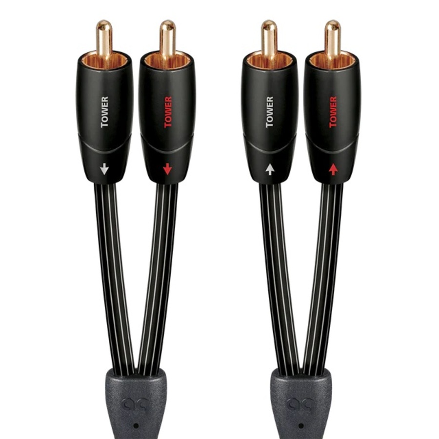 AUDIOQUEST Tower 3M 2 to 2 RCA Male. Solid Long Gr
