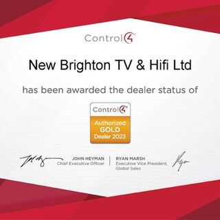 Control4 Gold Dealer award